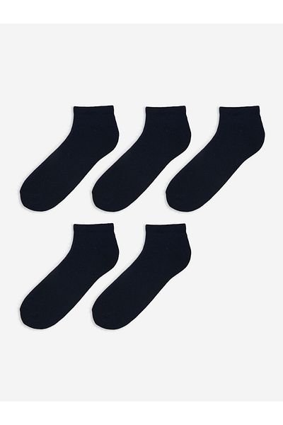 LC Waikiki Navy Blue Men's Booties Socks 5-Piece