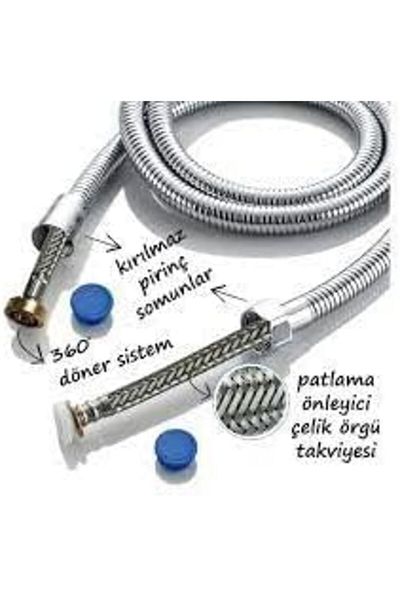 Mena Rise Şirinshop Steel Braided Shower Hose with Head 150 cm 1108107