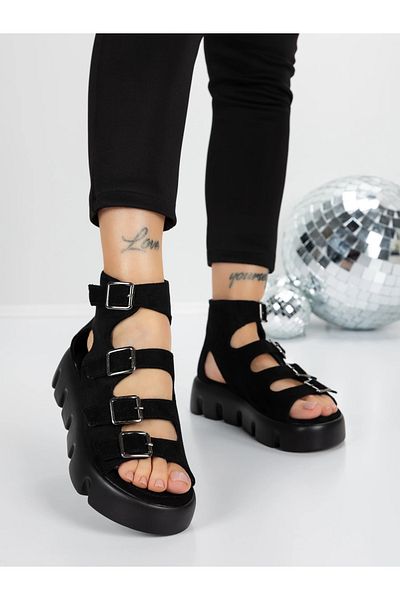 mei Sandale Dama cu Platforma 5HXS17 Negru | Mei