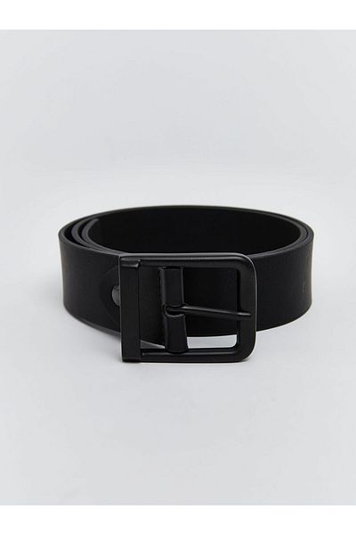 LC Waikiki Black Leather Look Men's Belt