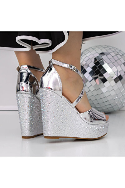 mei Sandale Dama cu Platforma 3HXS77 Argintiu | Mei