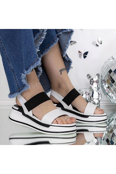 mei Women's Platform Sandals 3GZ75 White | Mei