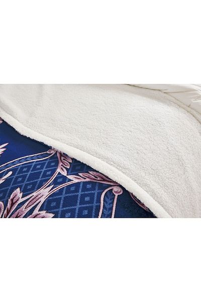 FIONNA.RO Cocolino Blanket With Fur - Royal Blue