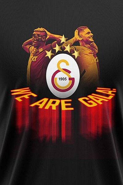 Galatasaray Γνήσιο μπλουζάκι με άδεια 5 αστέρων We Are Gala Black