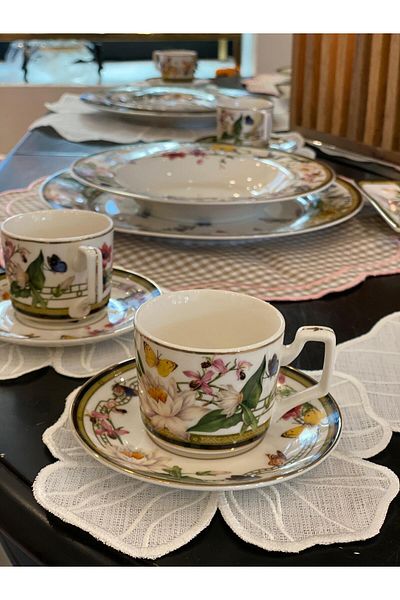 Dekordan House Muse Garden 6-Piece Tea Cup Set