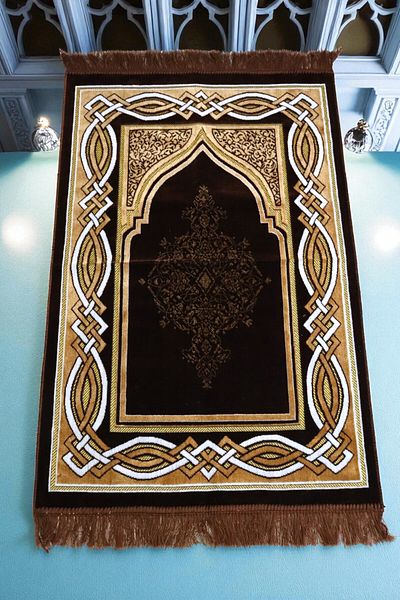 ALEYNA KADİFE Velvet Şipinger 1 Piece Prayer Rug Hajj and Umrah Gift Prayer Rug