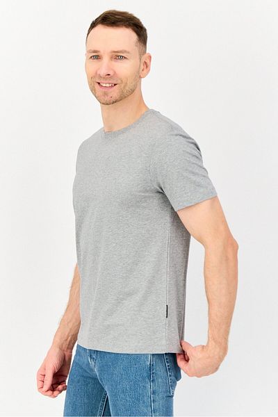 Vince Camuto Men Crew Neck Short Sleeve Heather T-Shirt, Grey