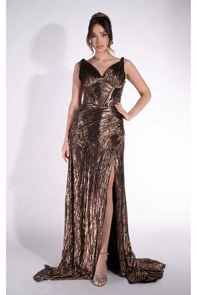 BOGAS Fredrisa Brown Long Women's Dress