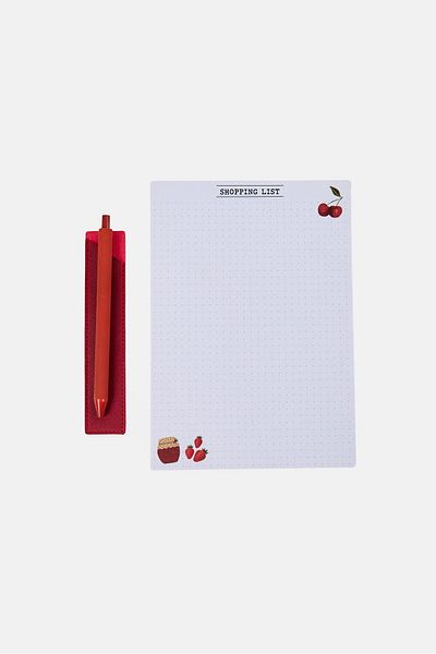 Muy Mucho Shopping List Planner With Magnet And Pen, Multicolor