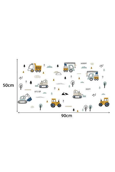 SIPO Sticker Decorativ Tractoare, Excavatoare