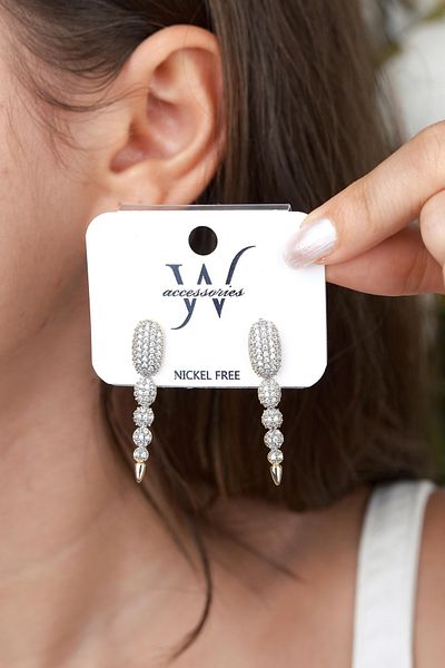 Jack Ferrero Luxury Steel/Not Darkening /Women's Earrings