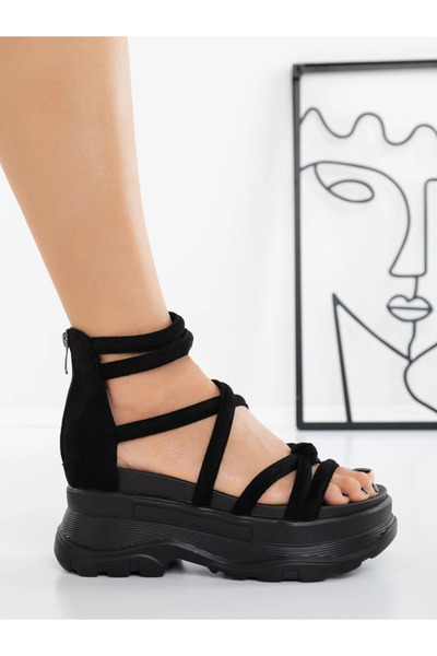 mei Sandale Dama cu Platforma 5WL27 Negru | Mei