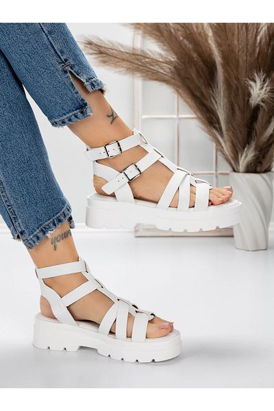 mei Women's Sandals with Low Sole 5HXS20 White | Mei