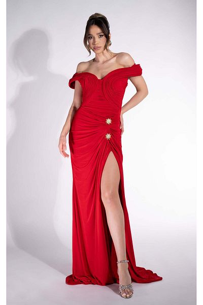 BOGAS Radiancia Red Long Women's Dress