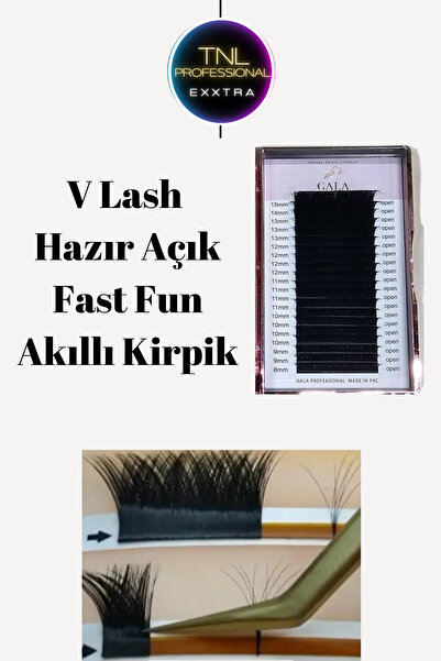 GALA Professional Tnl Exxtra Ipek Kirpik V Lash 0,7 Mm D Kıvrım Mix Kutu Fast...