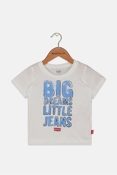 Levi's Toddlers Boy Crew Neck Short Sleeve Graphic Tee, White