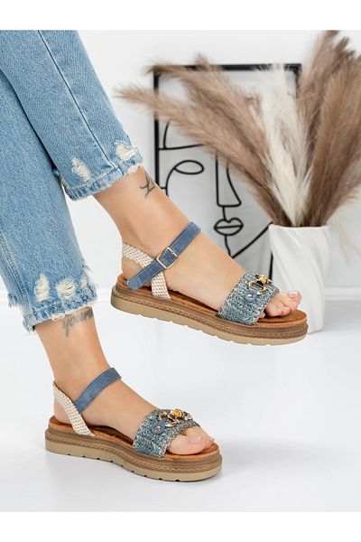 mei Sandale Dama cu Talpa Joasa 5GZ50 Albastru | Mei