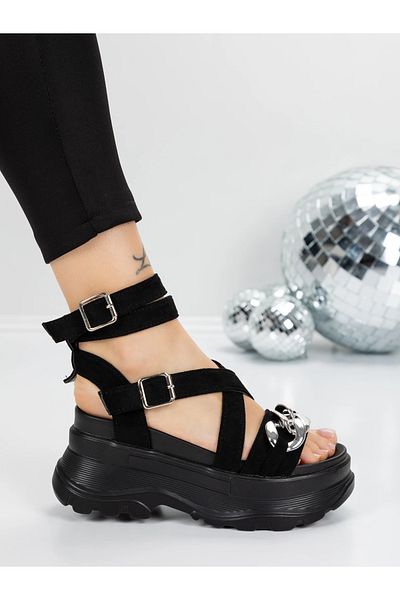 mei Sandale Dama cu Platforma 5WL55 Negru | Mei