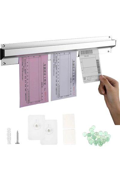 OEM MaxAwe ball-bearing rail for receipts, orders, tickets, length 90 cm, aluminum, silver