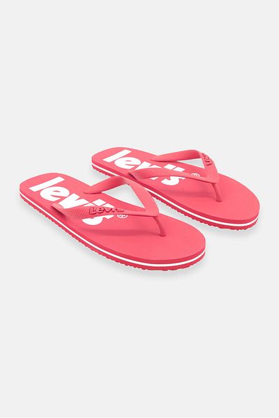 Levi's Men Brand Logo Slip On Slippers, Red