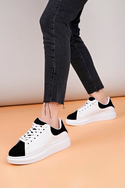 Luis a Costa Lc109 White Black Suede Women's Sneaker