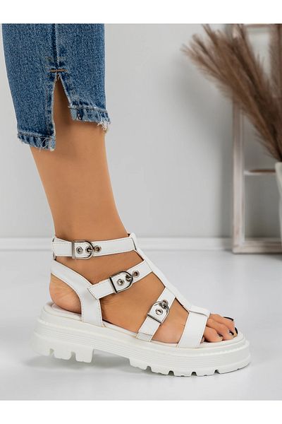 mei Women's Sandals with Low Sole 3HXS51 White | Mei
