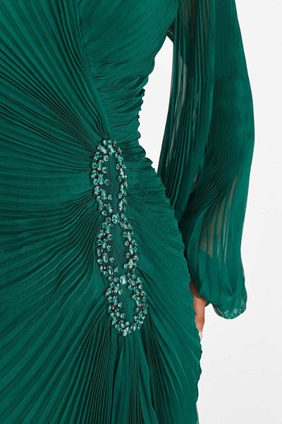 BOGAS Linares Green Long Women's Dress