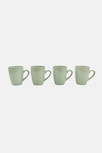 Maser 4 Pieces Coffee Cup 420 ml, Mint Green