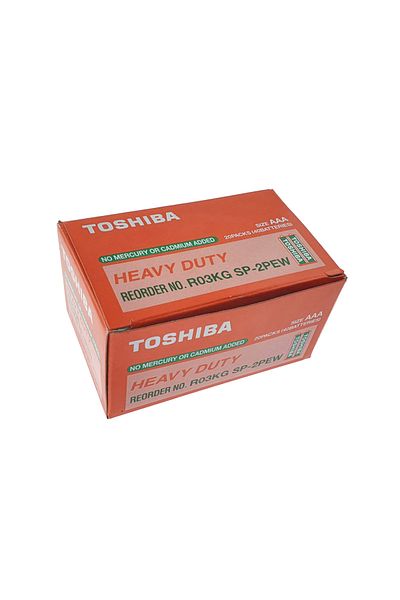 Toshiba Set of 40 AAA batteries, Heavy Duty, R3, 1.5V, wrapped in foil