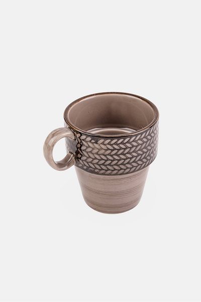 Maser Ceramic Textured Coffee Mug 350 ml, Chocolate