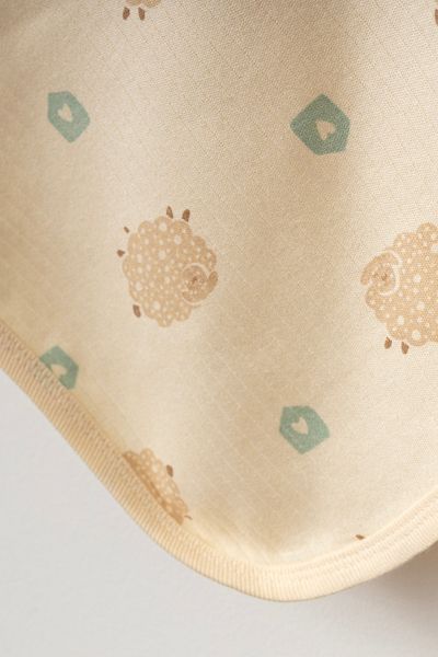 yukobaby bebeğiniz için en doğalı Lamb Beige Natural Cotton 80X90 cm Single Layer Baby Blanket İrm96
