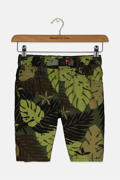 Levi's Kid Boys 502 Regular,Tapered Fit Twill Camp Shorts, Olive