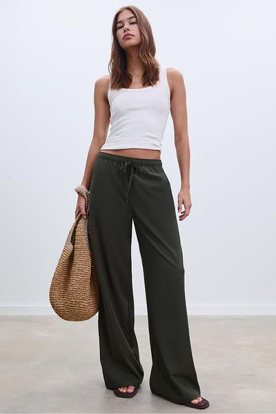 Stradivarius Long flowing smart trousers