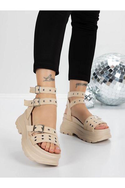 mei Sandale Dama cu Platforma 5WL25 Bej | Mei