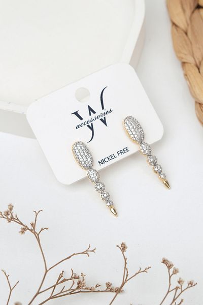 Jack Ferrero Luxury Steel/Not Darkening /Women's Earrings
