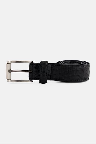 Steve Madden Kids Boy Leather Adjustable Belts, Black