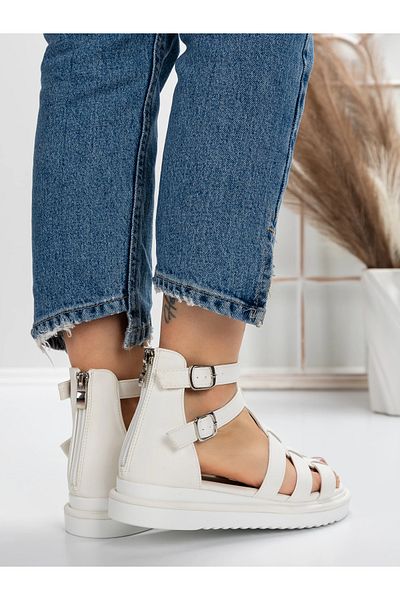 mei Women's Sandals with Low Sole 5GZ8 White | Mei