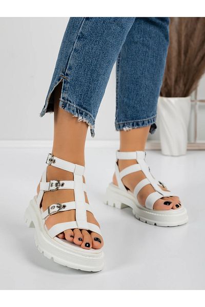 mei Women's Sandals with Low Sole 3HXS51 White | Mei