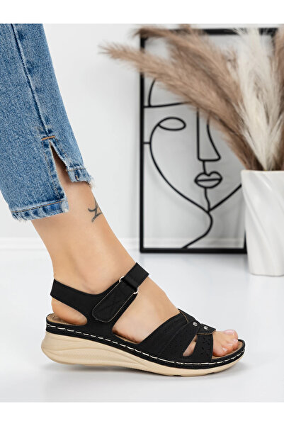 mei Γυναικεία Σανδάλια με Χαμηλή Σόλα 5GZ32 Μαύρα | Mei