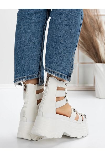 mei Women's Platform Sandals 5WL18 White | Mei
