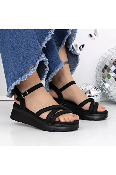 mei Γυναικεία Σανδάλια με Χαμηλή Σόλα 3HXS58 Μαύρα | Mei