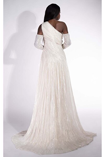 BOGAS Women's long cream dress Penye