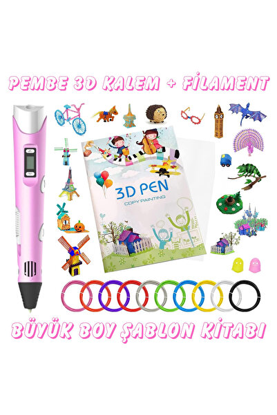 Kidsmaker Pembe 3d Kalem + 3d Kalem Şablonu + 3d Kalem Filamenti