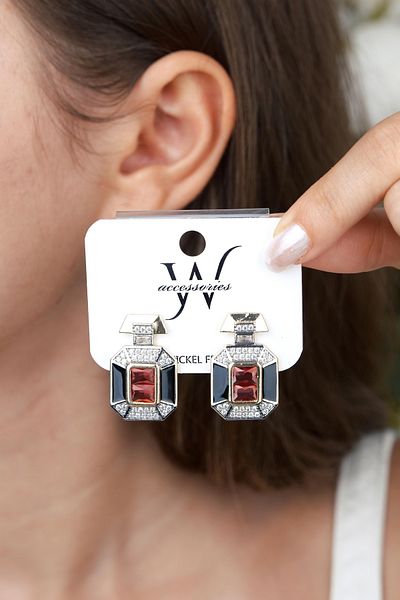 Jack Ferrero Luxury Steel/Not Darkening /Women's Earrings