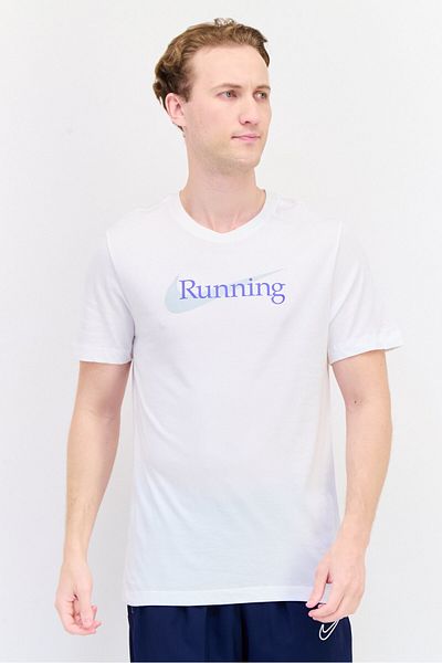 Nike Men Sportswear Fit Short Sleeves Running T-Shirt, White