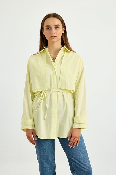 Birgül Bektaş Yellow Windbreaker Detailed Shirt