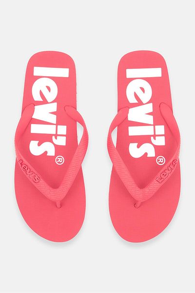 Levi's Men Brand Logo Slip On Slippers, Red