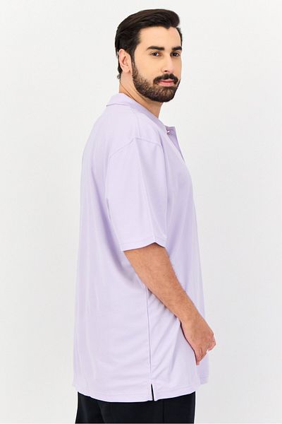 Greg Norman Men Sportswear Fit Short Sleeves Outdoor Polo Shirt, Lavender