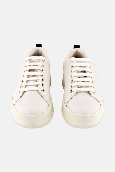 Geox Women Lace Up Casual Shoes, White