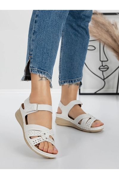 mei Women's Sandals with Low Sole 5GZ32 White | Mei